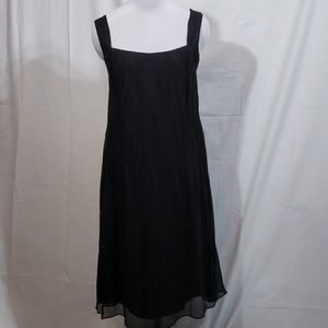 NWOT Eileen Fisher Black Chiffon Tank Dress Small